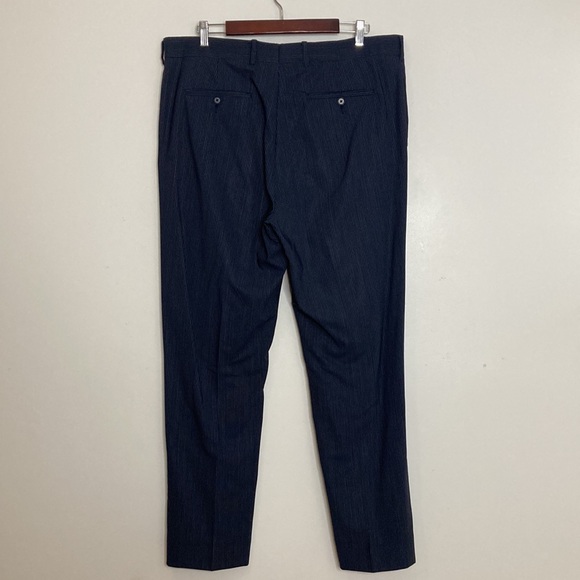 Coppley Suit Mens 44T 38 x 31 Navy Blue Pinstripe Wool 2 Piece Blazer Pants - Picture 13 of 16